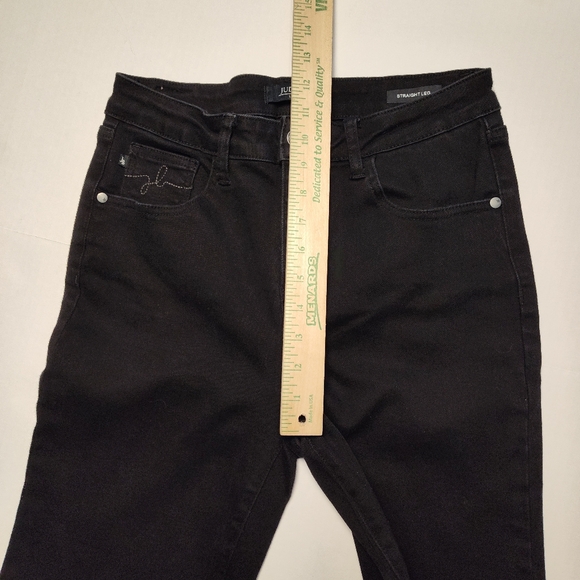 Judy Blues Black Denim Jeans Junior Size 9/29 Straight Leg - Picture 4 of 10